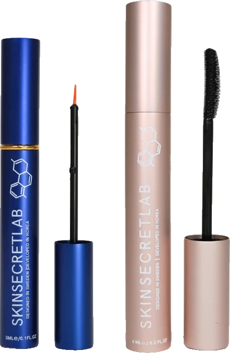 Fransserumet bredvid Serum Infused Mascara i rosé